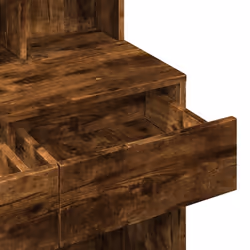 vidaXL Dressing Table with LED Cosmetic Table Vanity Makeup Table Smoked Oak - smoked oak - Additional view 10