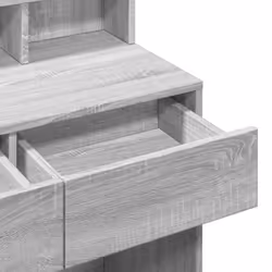 vidaXL Dressing Table with LED Cosmetic Table Vanity Makeup Table Smoked Oak - grey sonoma - Additional view 10