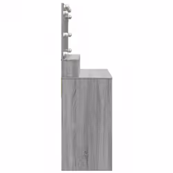 vidaXL Dressing Table with LED Cosmetic Table Vanity Makeup Table Smoked Oak - grey sonoma - Additional view 5