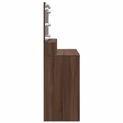 vidaXL Dressing Table with LED Cosmetic Table Vanity Makeup Table Smoked Oak - brown oak - Additional view 5