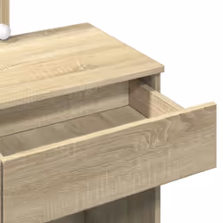 vidaXL Dressing Table with LED Cosmetic Table Vanity Makeup Table Smoked Oak - sonoma oak - Additional view 10