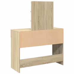 vidaXL Dressing Table with LED Cosmetic Table Vanity Makeup Table Smoked Oak - sonoma oak - Additional view 6