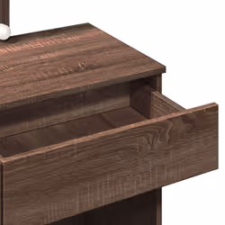 vidaXL Dressing Table with LED Cosmetic Table Vanity Makeup Table Smoked Oak - brown oak - Additional view 10
