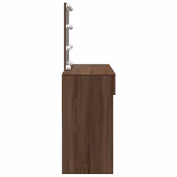 vidaXL Dressing Table with LED Cosmetic Table Vanity Makeup Table Smoked Oak - brown oak - Additional view 5