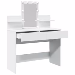 vidaXL Dressing Table with LED Cosmetic Table Vanity Makeup Table Grey Sonoma - white - Additional view 8