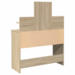 vidaXL Dressing Table with LED Cosmetic Table Vanity Makeup Table Grey Sonoma - sonoma oak - Additional view 6