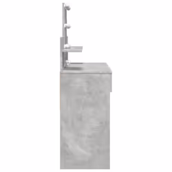 vidaXL Dressing Table with LED Cosmetic Table Vanity Makeup Table Grey Sonoma - concrete grey - Additional view 5
