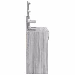 vidaXL Dressing Table with LED Cosmetic Table Vanity Makeup Table Grey Sonoma - grey sonoma - Additional view 5