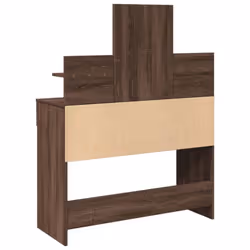 vidaXL Dressing Table with LED Cosmetic Table Vanity Makeup Table Grey Sonoma - brown oak - Additional view 6
