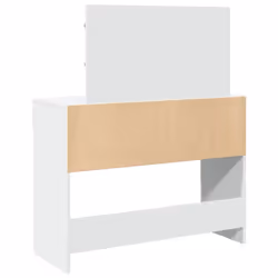vidaXL Dressing Table with LED Cosmetic Table Vanity Makeup Table Brown Oak - white - Additional view 6