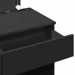 vidaXL Dressing Table with LED Cosmetic Table Vanity Makeup Table Brown Oak - black - Additional view 10