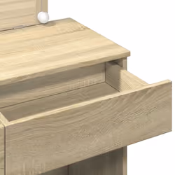 vidaXL Dressing Table with LED Cosmetic Table Vanity Makeup Table Brown Oak - sonoma oak - Additional view 10