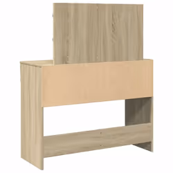 vidaXL Dressing Table with LED Cosmetic Table Vanity Makeup Table Brown Oak - sonoma oak - Additional view 6