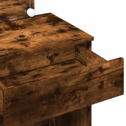vidaXL Dressing Table with LED Cosmetic Table Vanity Makeup Table Brown Oak - smoked oak - Additional view 10