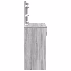 vidaXL Dressing Table with LED Cosmetic Table Vanity Makeup Table Brown Oak - grey sonoma - Additional view 5