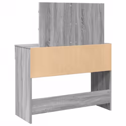 vidaXL Dressing Table with LED Cosmetic Table Vanity Makeup Table Brown Oak - grey sonoma - Additional view 6