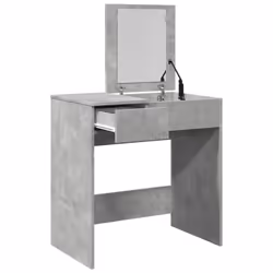 vidaXL Dressing Table with Mirror Cosmetic Table Makeup Table Grey Sonoma - concrete grey - Additional view 7