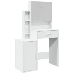 vidaXL Dressing Table with Cabinet Cosmetic Table Vanity Desk Makeup Table - white