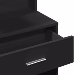 vidaXL Dressing Table with Cabinet Cosmetic Table Vanity Desk Makeup Table - black - Additional view 9