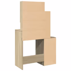 vidaXL Dressing Table with Cabinet Cosmetic Table Vanity Desk Makeup Table - sonoma oak - Additional view 6