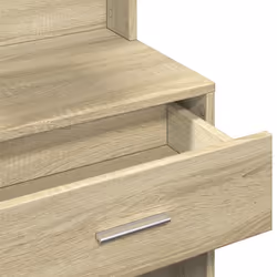 vidaXL Dressing Table with Cabinet Cosmetic Table Vanity Desk Makeup Table - sonoma oak - Additional view 9