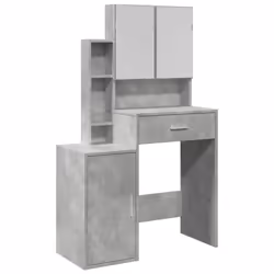 vidaXL Dressing Table with Cabinet Cosmetic Table Vanity Desk Makeup Table - concrete grey