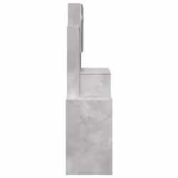vidaXL Dressing Table with Cabinet Cosmetic Table Vanity Desk Makeup Table - concrete grey - Additional view 5