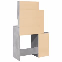 vidaXL Dressing Table with Cabinet Cosmetic Table Vanity Desk Makeup Table - concrete grey - Additional view 6