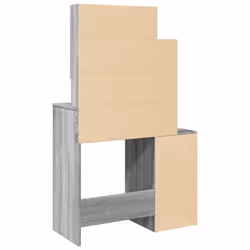 vidaXL Dressing Table with Cabinet Cosmetic Table Vanity Desk Makeup Table - grey sonoma - Additional view 6