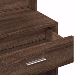 vidaXL Dressing Table with Cabinet Cosmetic Table Vanity Desk Makeup Table - brown oak - Additional view 9