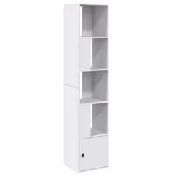 VidaXL 848241, White, 4 shelves, Wood, Wood, 80 kg, 400 mm