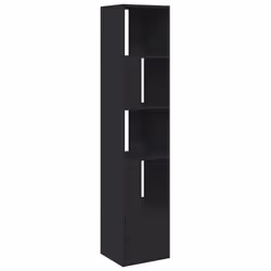 VidaXL 848242, Black, 4 shelves, Wood, Wood, 80 kg, 400 mm