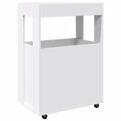vidaXL Bar Cart Kitchen Trolley Rolling Cart Serving Cart Engineered Wood - white - Additional view 5