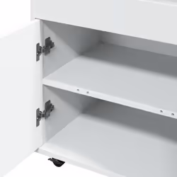vidaXL Bar Cart Kitchen Trolley Rolling Cart Serving Cart Engineered Wood - white - Additional view 6
