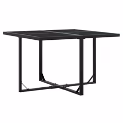 vidaXL Garden Dining Set Outdoor Table and Chair Poly Rattan - 4 piece - Additional view 2