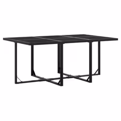 vidaXL Garden Dining Set Outdoor Table and Chair Poly Rattan - 6 piece - Additional view 2