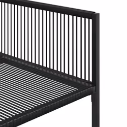 vidaXL Garden Dining Set Outdoor Table and Chair Poly Rattan - 6 piece - Additional view 4