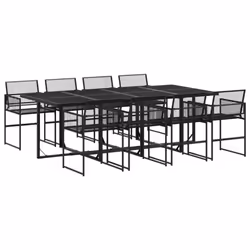 vidaXL Garden Dining Set Outdoor Table and Chair Poly Rattan - 8 piece