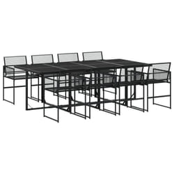 vidaXL Garden Dining Set Outdoor Table and Chair Poly Rattan - 8 piece