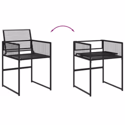 vidaXL Garden Dining Set Outdoor Table and Chair Poly Rattan - 8 piece - Additional view 7