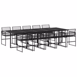 vidaXL Garden Dining Set Outdoor Table and Chair Poly Rattan - 10 piece