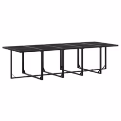 vidaXL Garden Dining Set Outdoor Table and Chair Poly Rattan - 10 piece