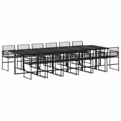 vidaXL Garden Dining Set Outdoor Table and Chair Poly Rattan - 12 piece