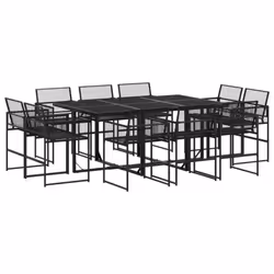 vidaXL Garden Dining Set Outdoor Table and Chair Poly Rattan - 10 piece