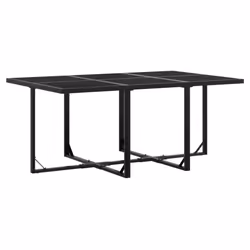vidaXL Garden Dining Set Outdoor Table and Chair Poly Rattan - 10 piece