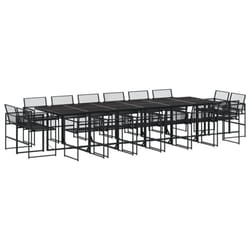vidaXL Garden Dining Set Outdoor Table and Chair Poly Rattan - 16 piece