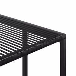 vidaXL Garden Dining Set 17 Piece Outdoor Table and Chair Black Poly Rattan - Additional view 8