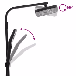 vidaXL Dual Head Shower Set with Mixer and Hose Shower Mixer Set Black Brass - Additional view 5