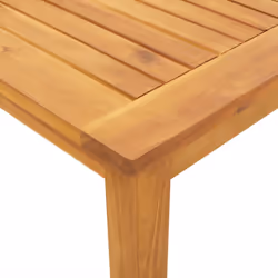 vidaXL Garden Dining Set 3 Piece Outdoor Table and Chair Solid Wood Acacia - 140 x 80 x 74 cm/ 5 piece - Additional view 6