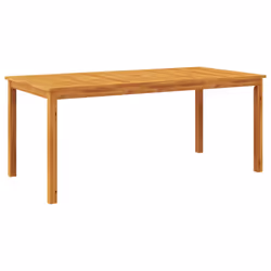 vidaXL Garden Dining Set 3 Piece Outdoor Table and Chair Solid Wood Acacia - 180 x 90 x 75 cm/ 7 piece